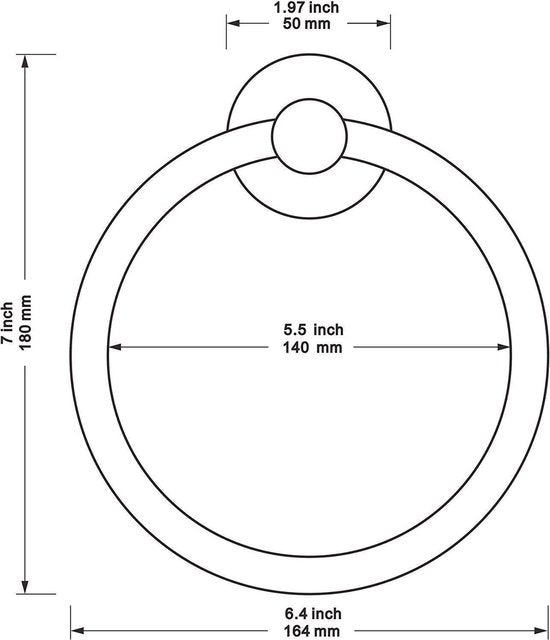 Handdoekring Zwart