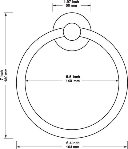 Handdoekring Zwart